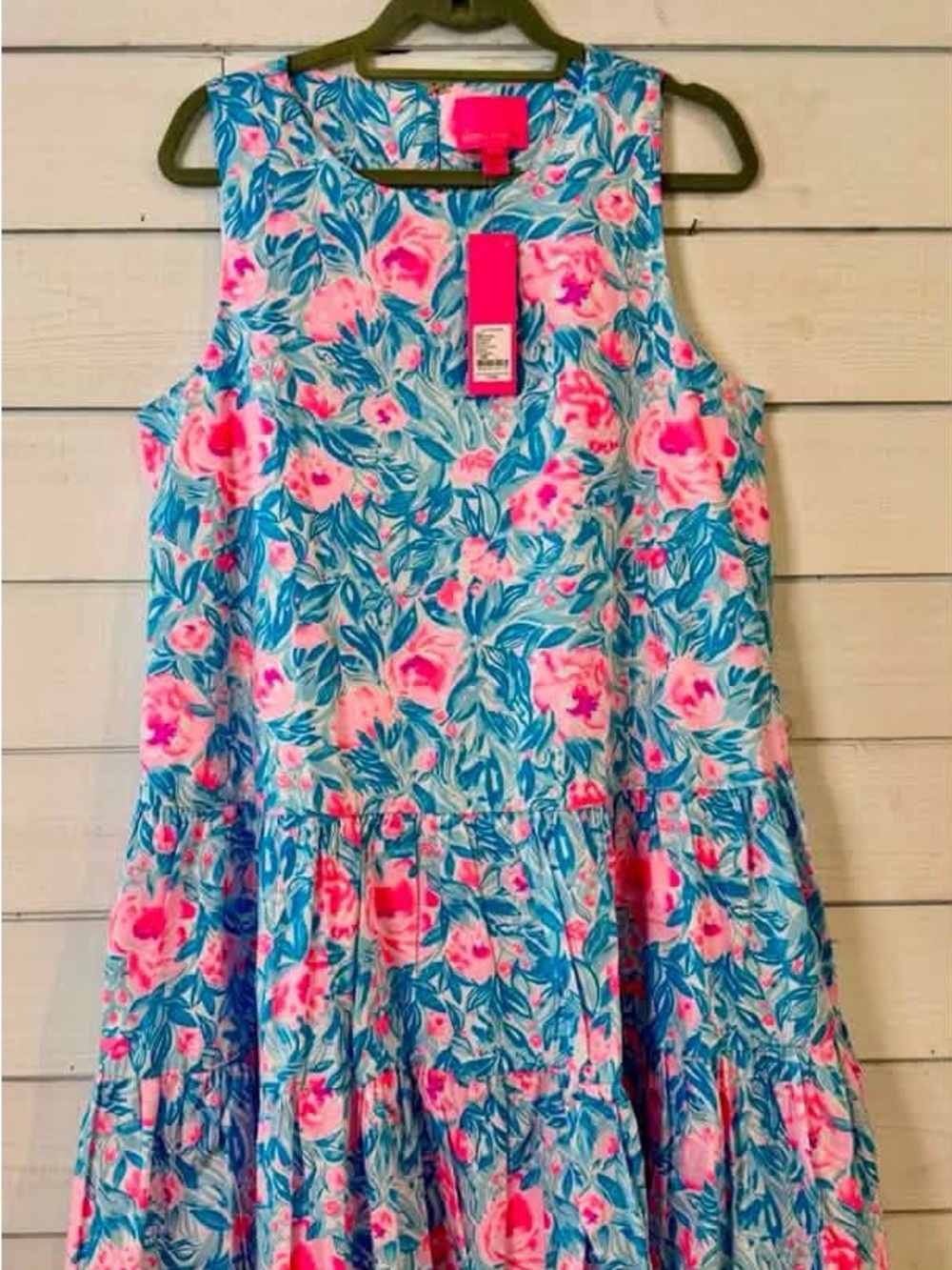 Lilly Pulitzer Blue & Pink Floral Sleeveless Sundress